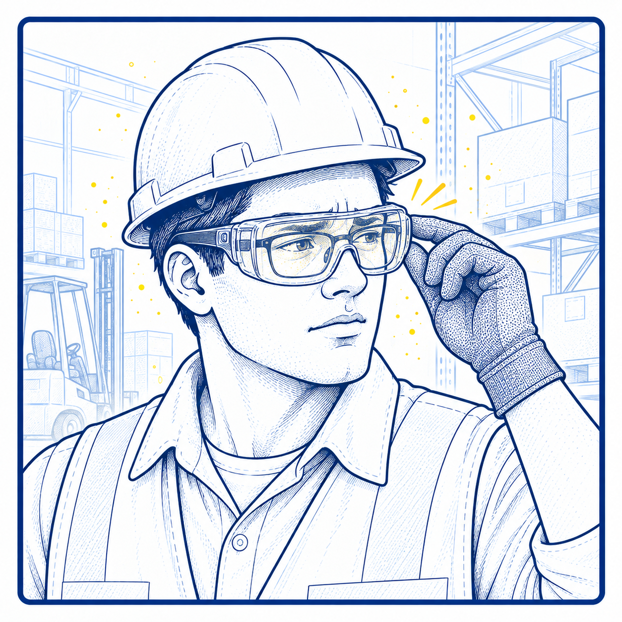 Lens Contact and Fit Issues with OTG Safety Glasses Poorly fitted over-the-glasses safety eyewear contacting prescription frames and lenses