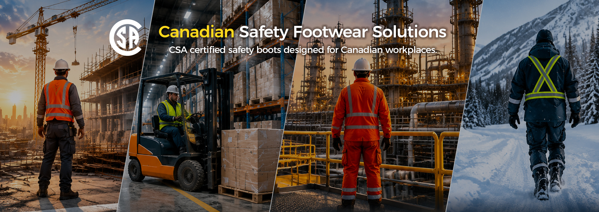 Protective safety boots designed for Canadian construction, mining, manufacturing, utilities and demanding industrial workplaces. CSA-Certified Safety Boots for Canadian Workplaces