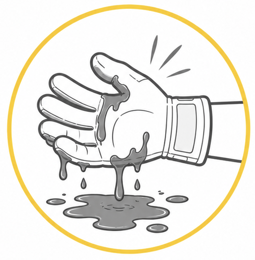 Wet & Oily Conditions Construction workers working in wet and oily conditions requiring anti-slip work gloves