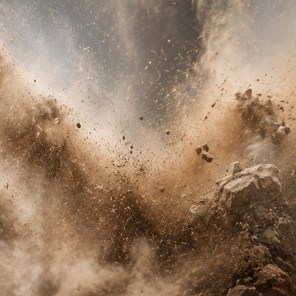 Fine dust and debris entering through gaps at the sides of standard safety glasses