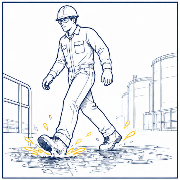 Static Electricity Control for Oil & Gas Safety Footwear Oil chanllenge 3