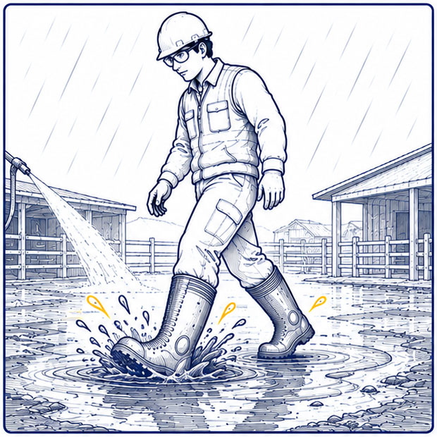 Waterproof Wellington Boots for Agricultural Work Waterproof agriculture Wellington boots for wet and muddy farming conditions