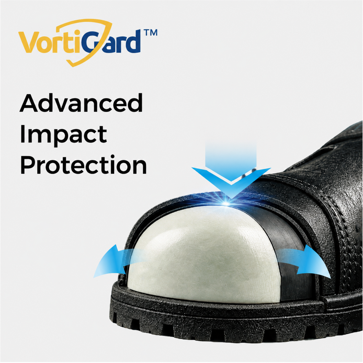 VortiGard Impact Protection for Construction Safety Boots VortiGard composite toe impact protection for construction safety boots