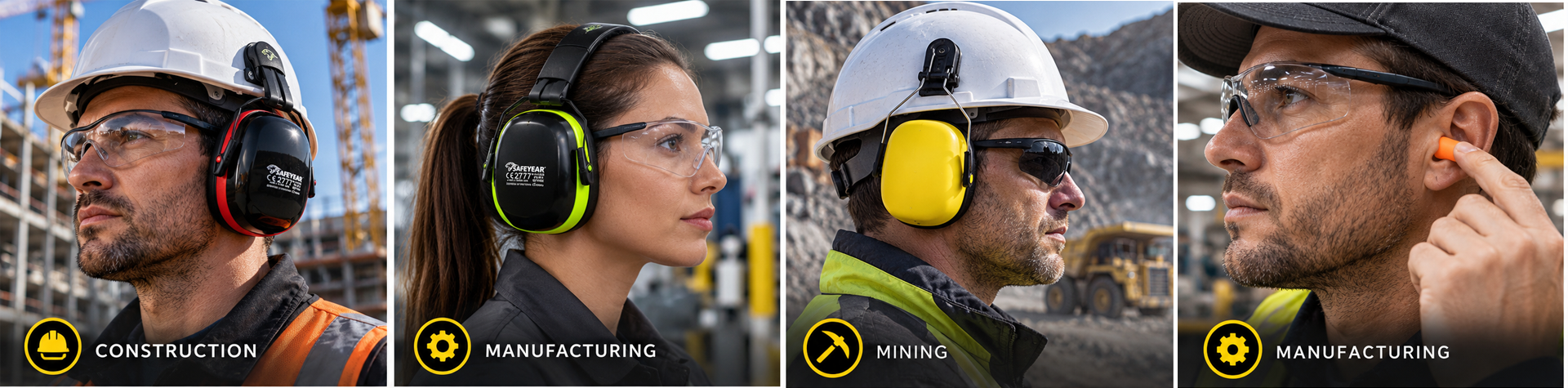Hearing Protection Solutions for Construction Manufacturing and Mining Industrial hearing protection solutions for construction manufacturing mining and earplug use