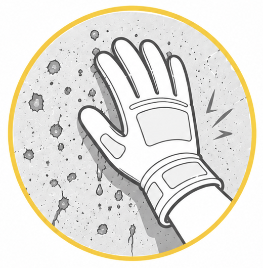 Rough Surfaces Construction workers exposed to rough surfaces requiring durable work gloves