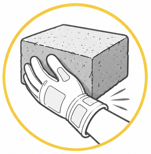 Heavy Handling Construction workers handling heavy materials requiring impact protection gloves