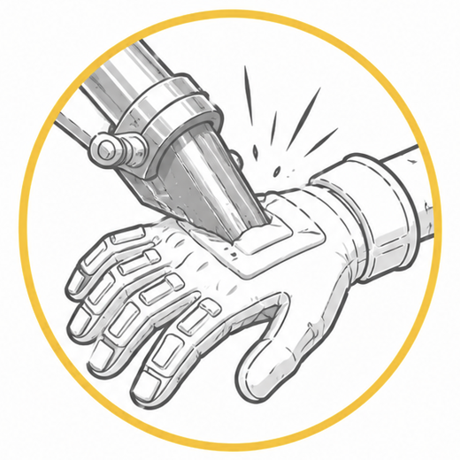 Heavy Equipment mining safety gloves with impact protection for heavy equipment handling tasks