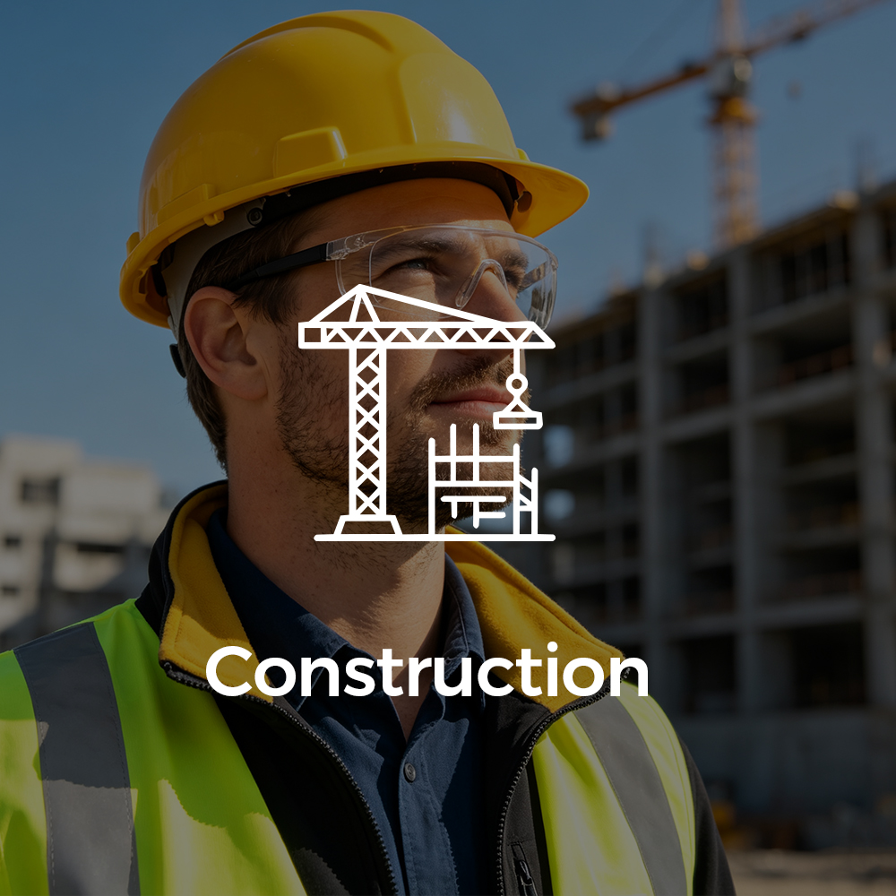 CrystalShield™ helmet face protection for construction work environments