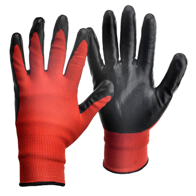 General Purpose Work Gloves: Medium, Nitrile Coated, Nylon 45-101-M