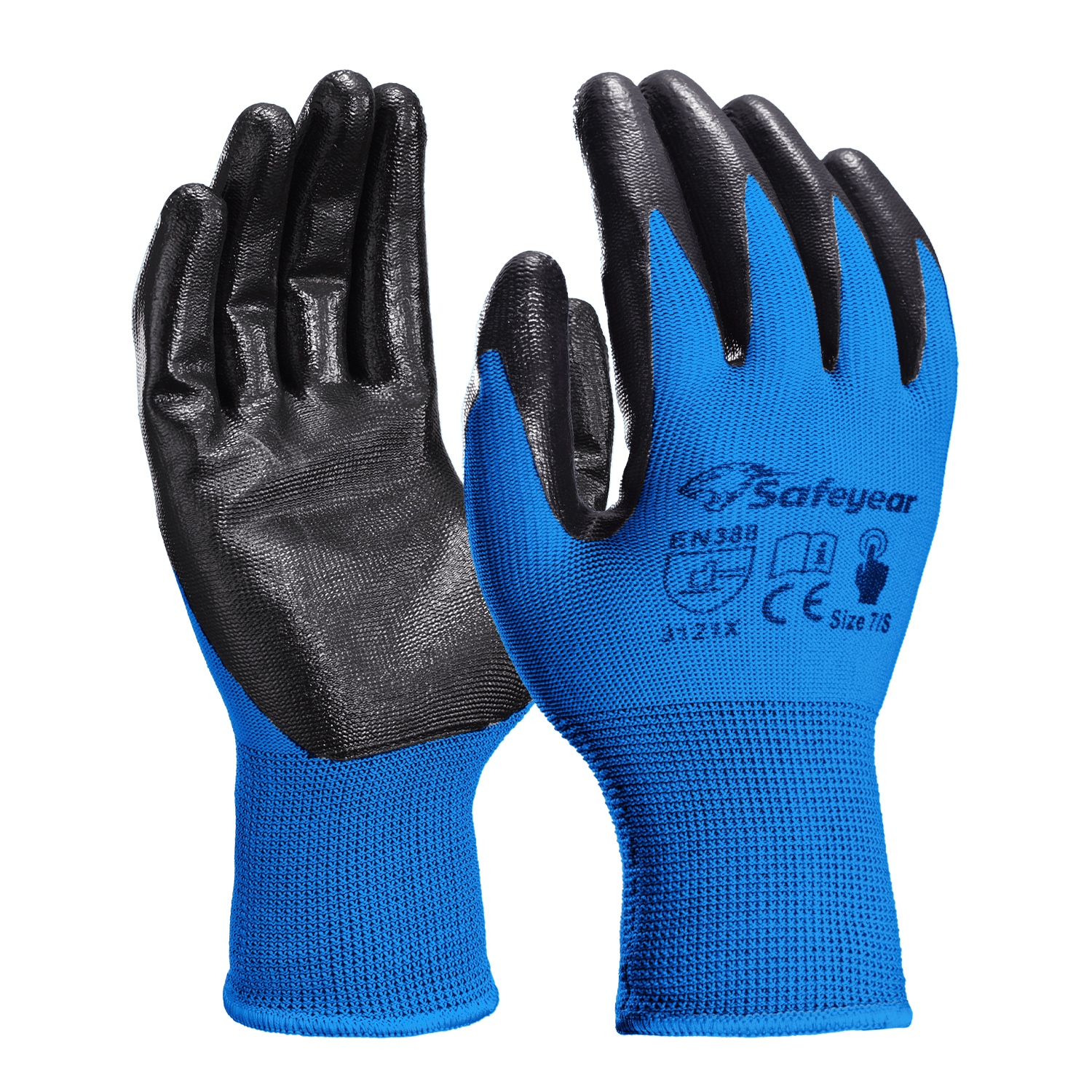 EN 388 3121X Safety Gloves for Assembly & Warehouse Handling N1552 Guarder Max Blue