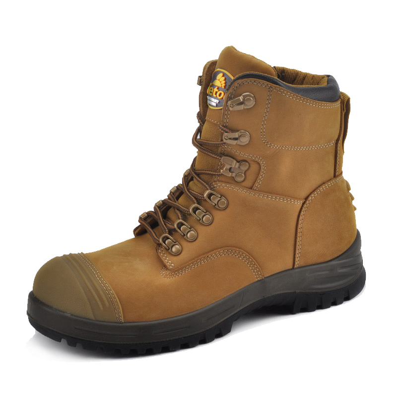 Industrial Leather Safety Work Boots M-8364 Brown from China ...