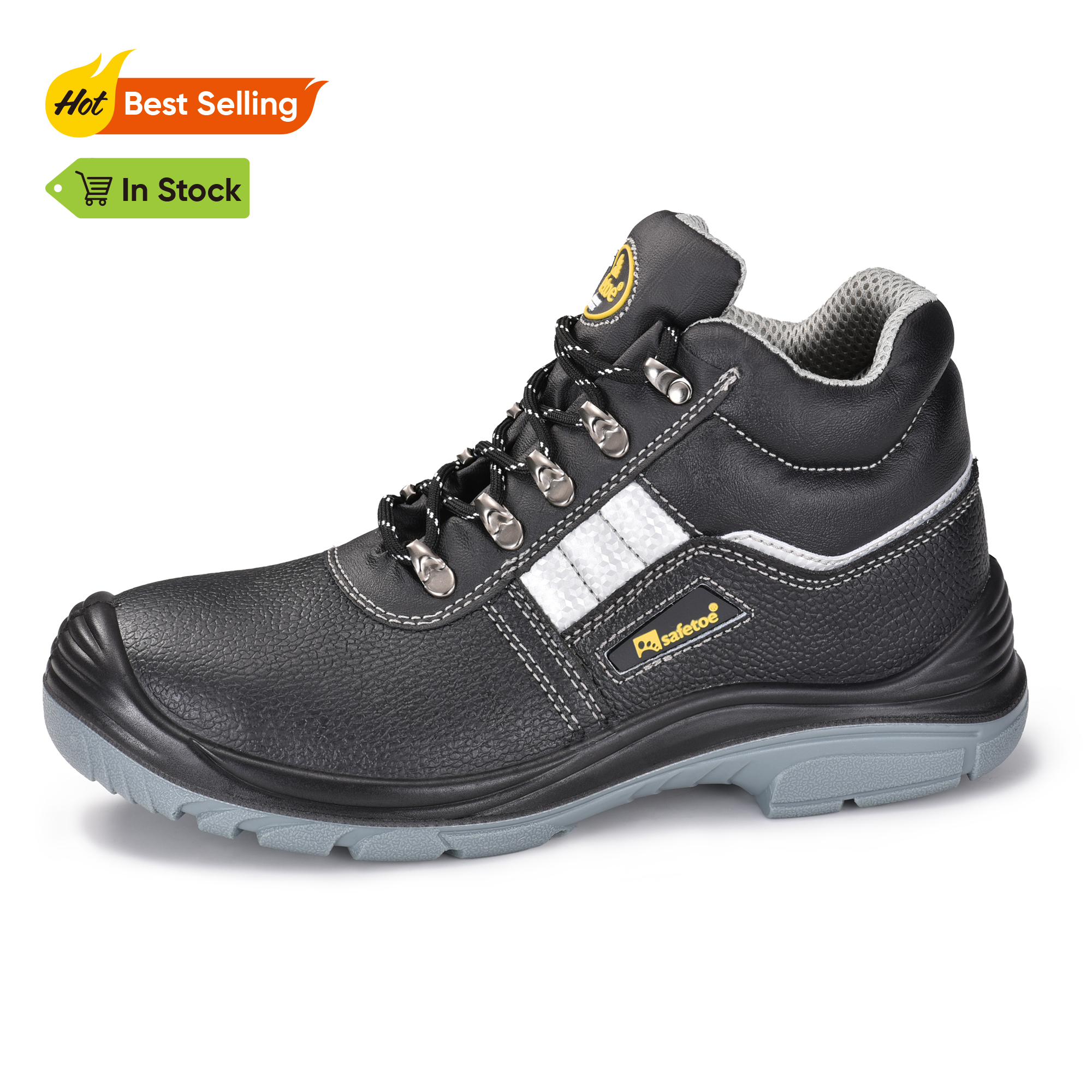 VortiGard™ Stainless Steel Plate Site Black Protective Work Boots  M-8027