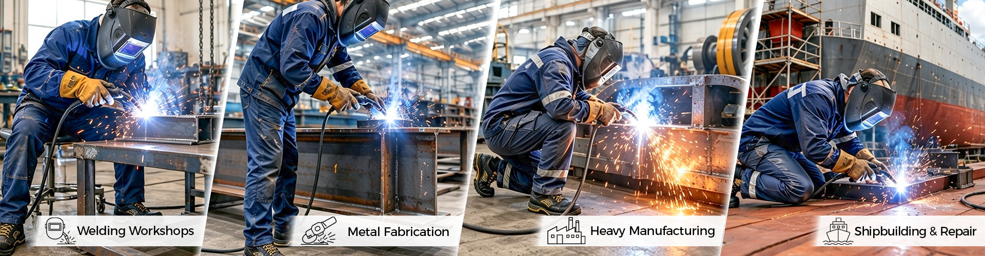 Welding safety footwear for workshops metal fabrication heavy manufacturing and shipbuilding