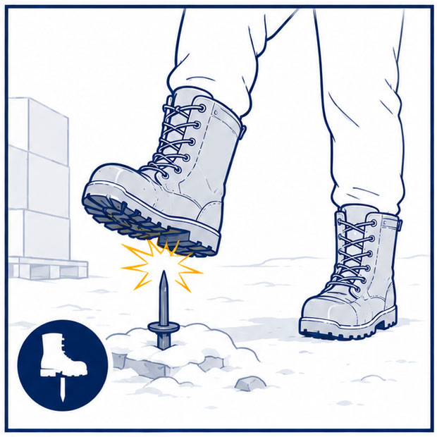Foot fatigue and protection challenges during long outdoor working hours in cold weather