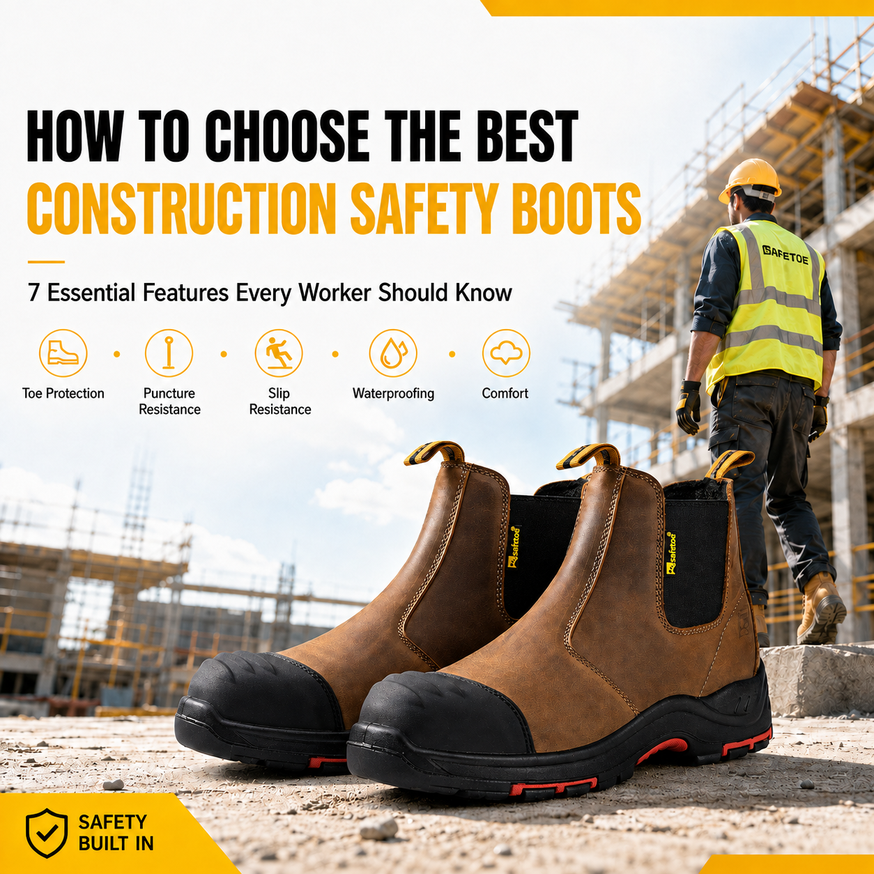 How to Choose the Best Construction Safety Boots: 7 Essential Features