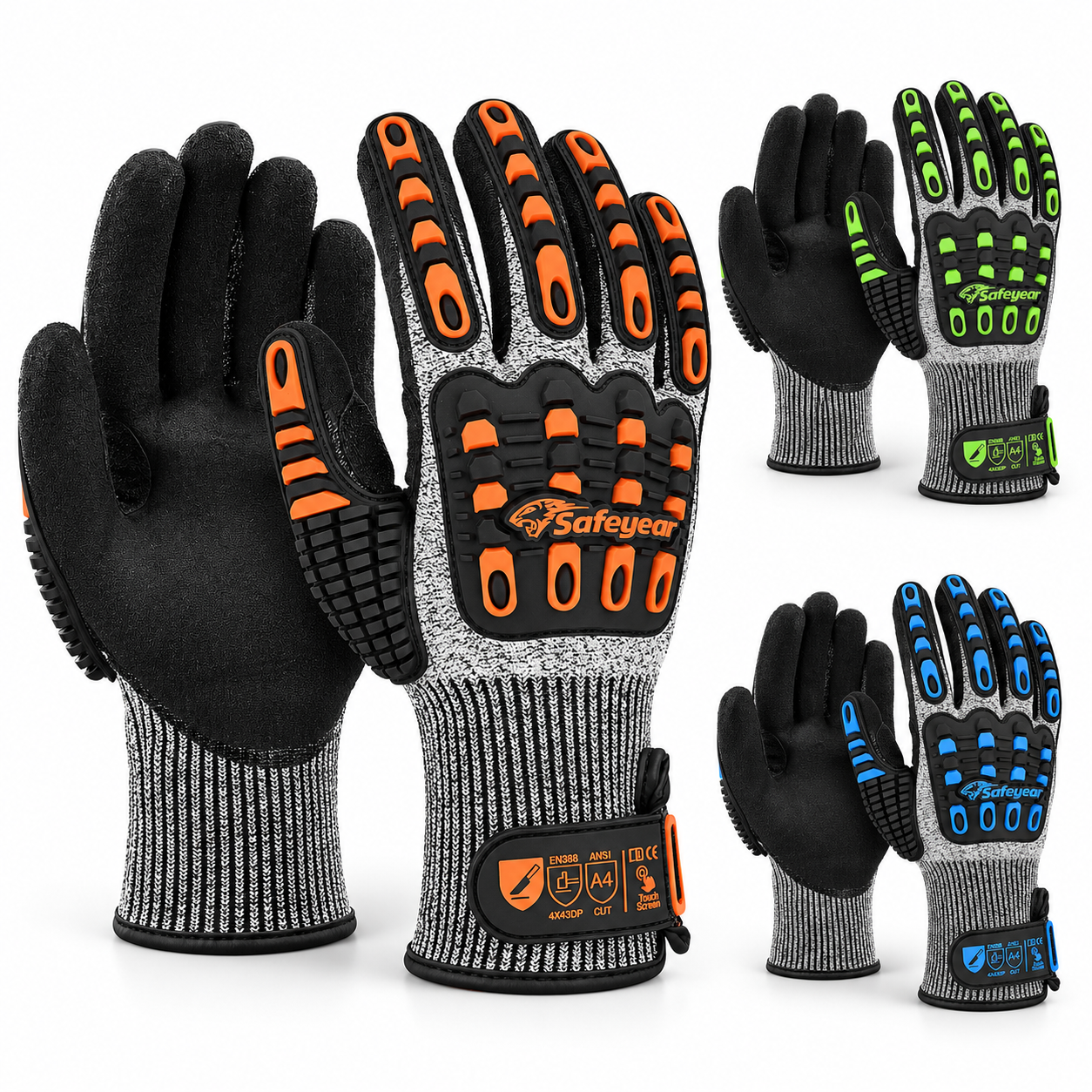 Safeyear TPR9004 Cut and Impact Resistant Work Gloves