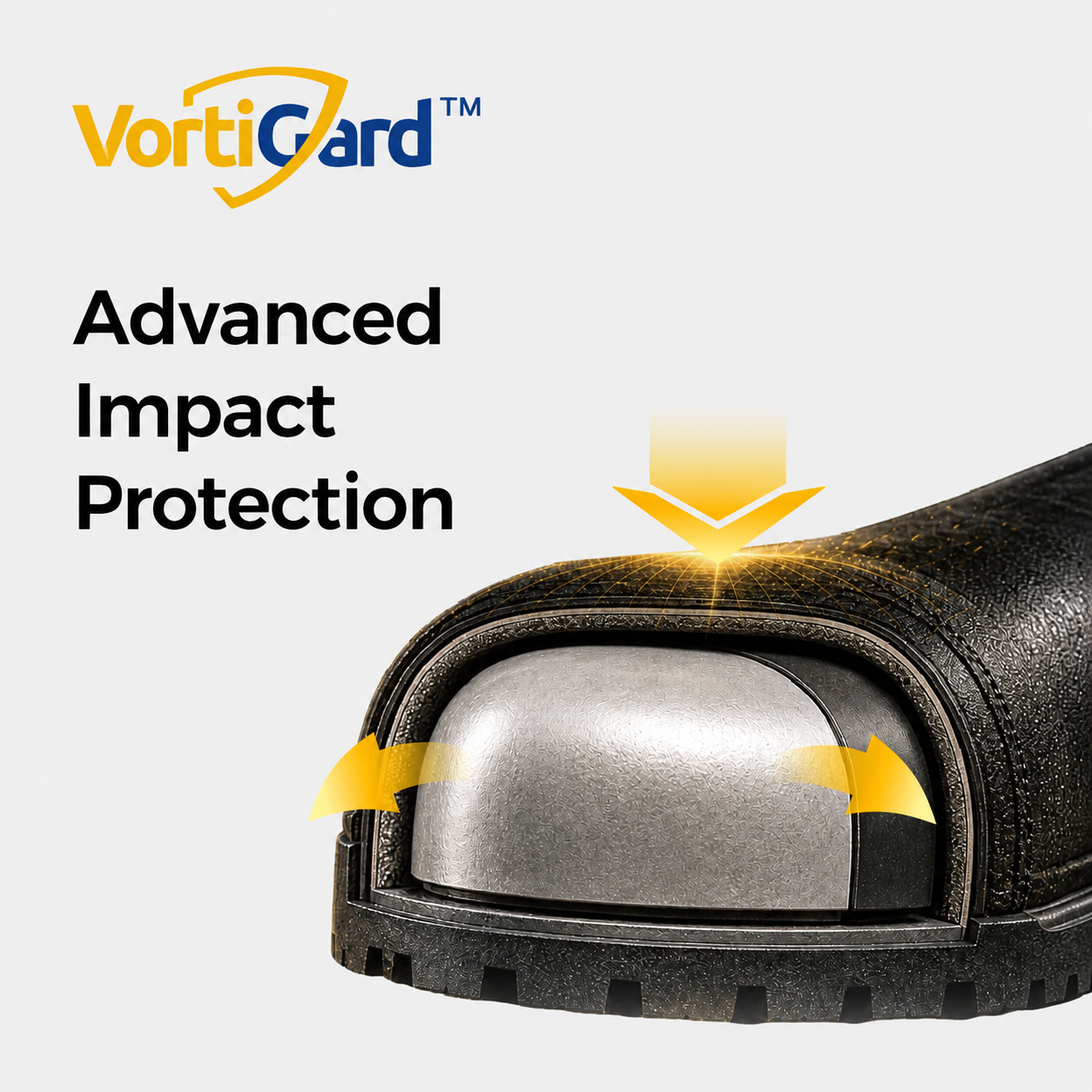 VortiGard protective toe cap for food industry safety shoes and impact protection