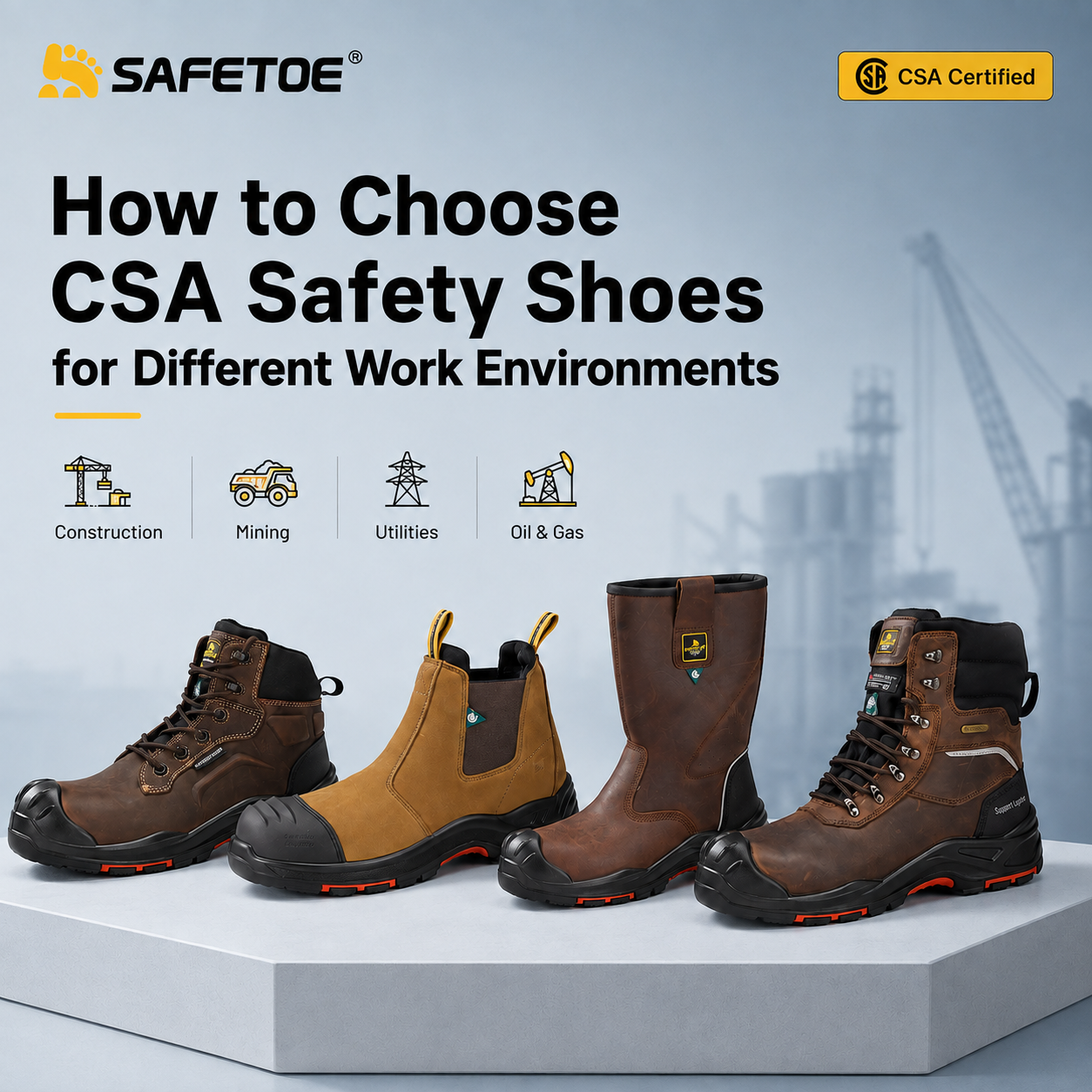 How to Choose CSA Safety Shoes for Different Work Environments