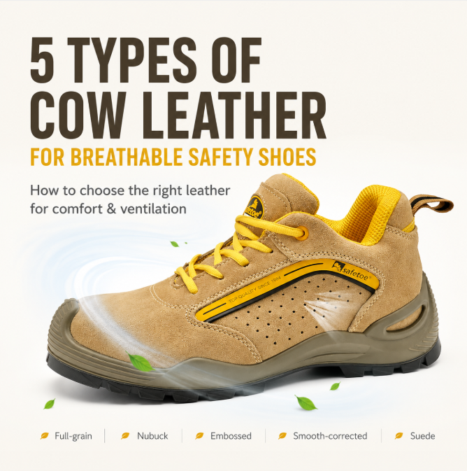 The best breathable leather safety shoes & work boots