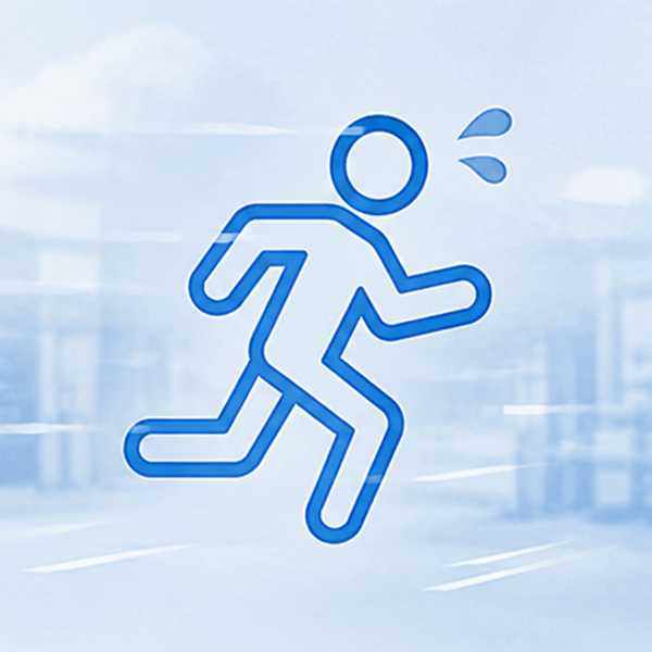 Physical activity and perspiration increasing the risk of safety glasses fogging