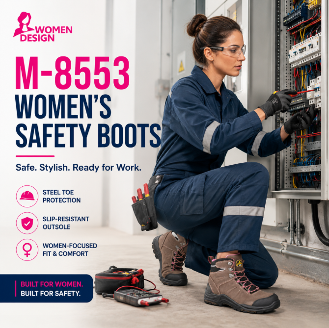 M-8553 Women’s Safety Boots: Where Safety Meets Style!