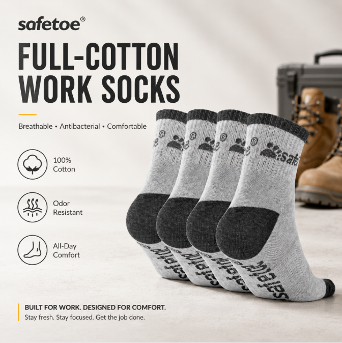 Say Goodbye to Foot Odor and Slipping — Full-Cotton Durable Antibacterial Socks, Winter Essential