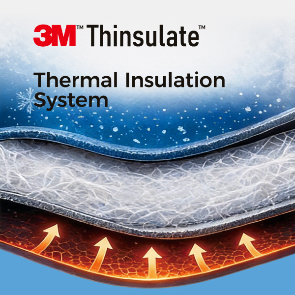 3M Thinsulate thermal insulation for winter safety boots in extreme cold working conditions