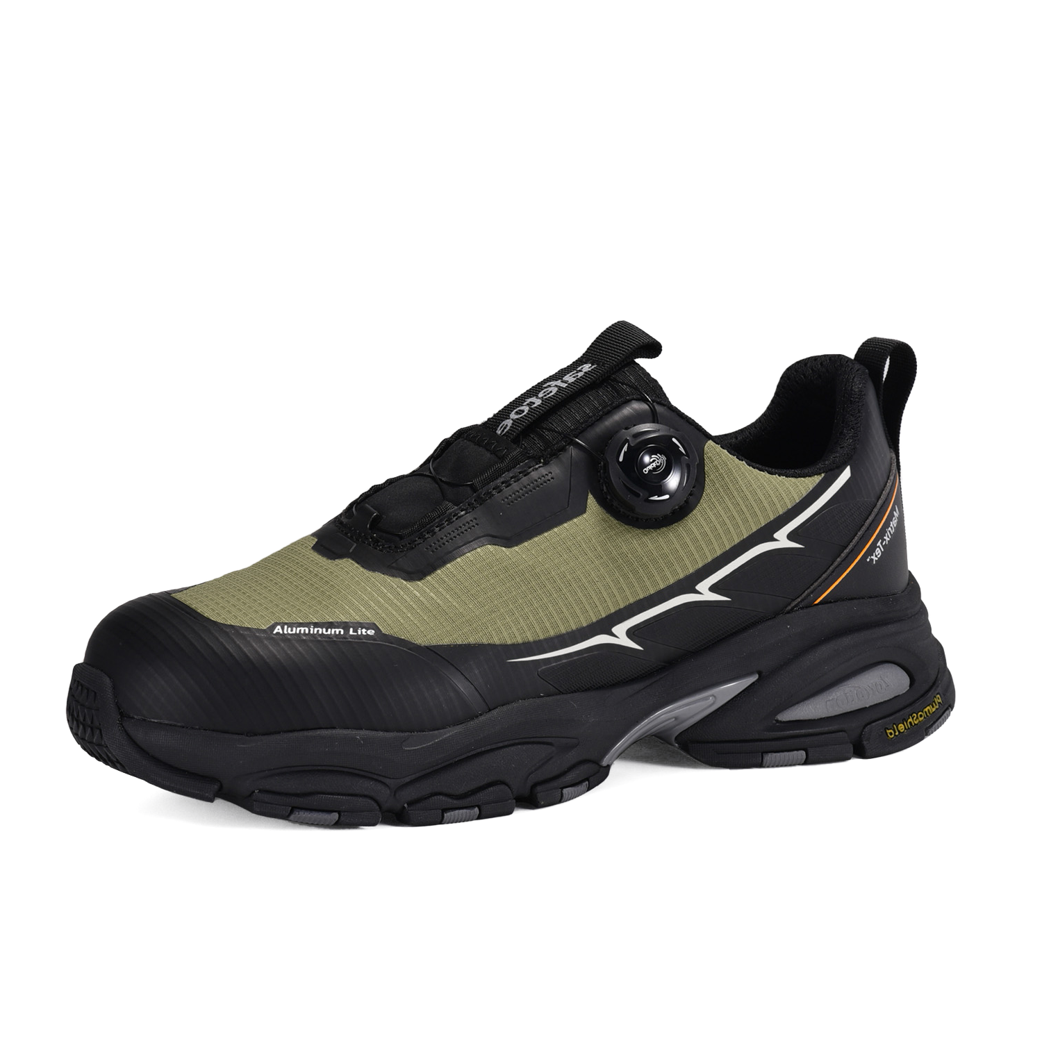 L-7601 Green lightweight safety trainers with aluminum toe and PE puncture protection