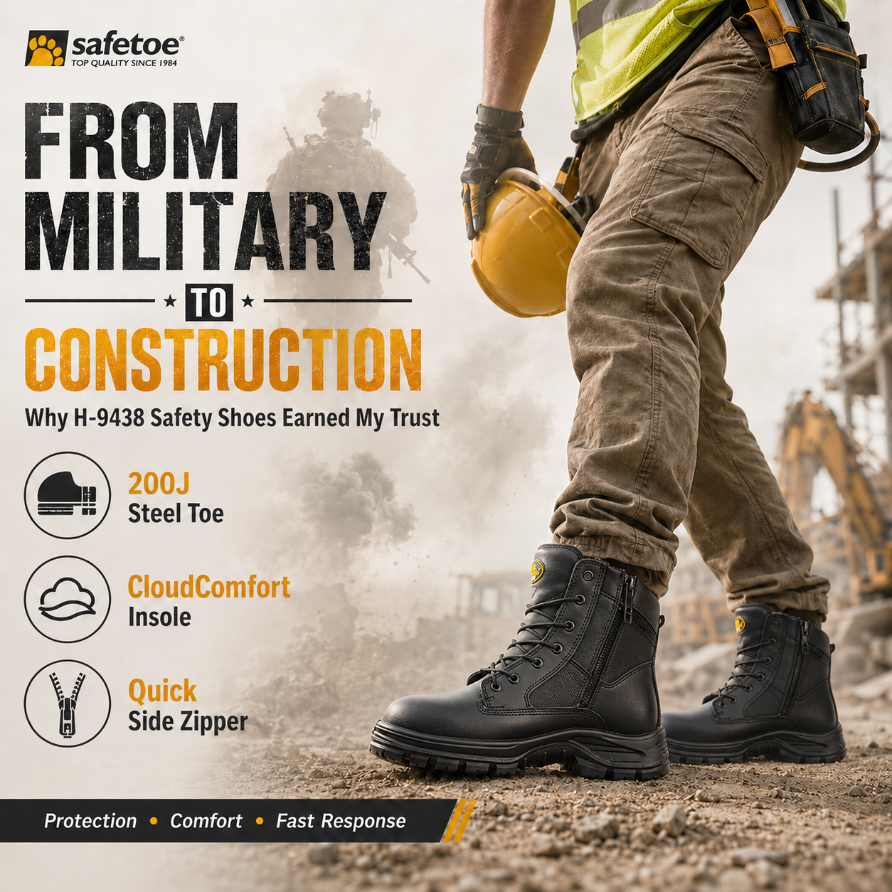 More Than Safety Shoes – They Carry My Military Spirit