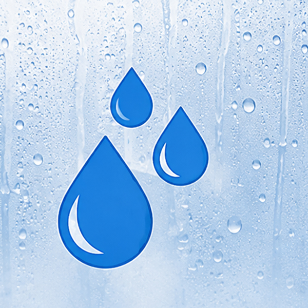 High humidity causing moisture condensation and fogging on safety glasses