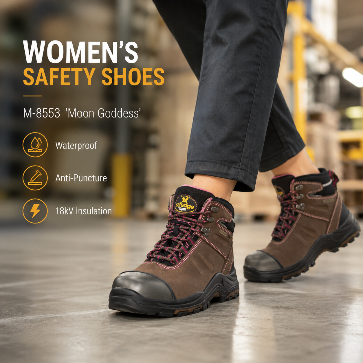 M-8553 “Moon Goddess”｜Lightweight Yet Powerful, Women’s Exclusive 18kV Insulated Safety Shoes