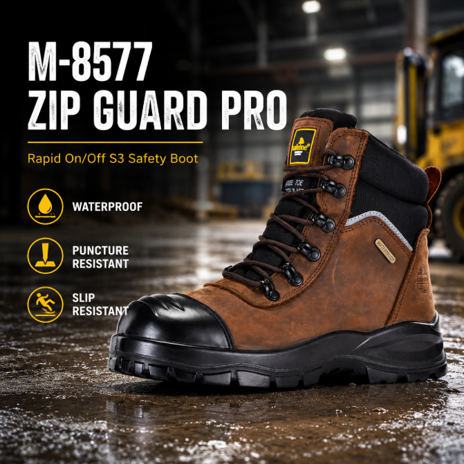 M-8577 Zip Guard Pro — The S3 Zipper Safety Boot Built for True Efficiency